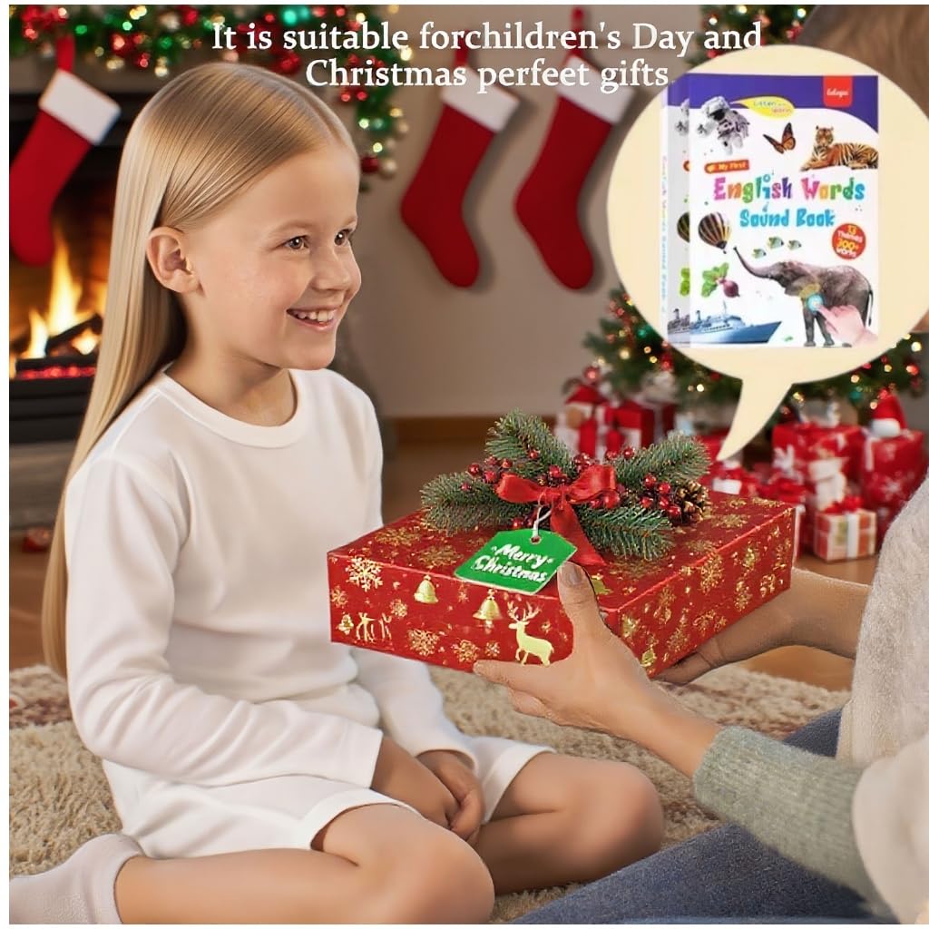 Kuriory English Words Sound Book for Toddlers 3-6 | 470+ Words & Phonics | Interactive Speak & Spell with Sounds & Pictures | 21 Themes | 2026 Educational Gift