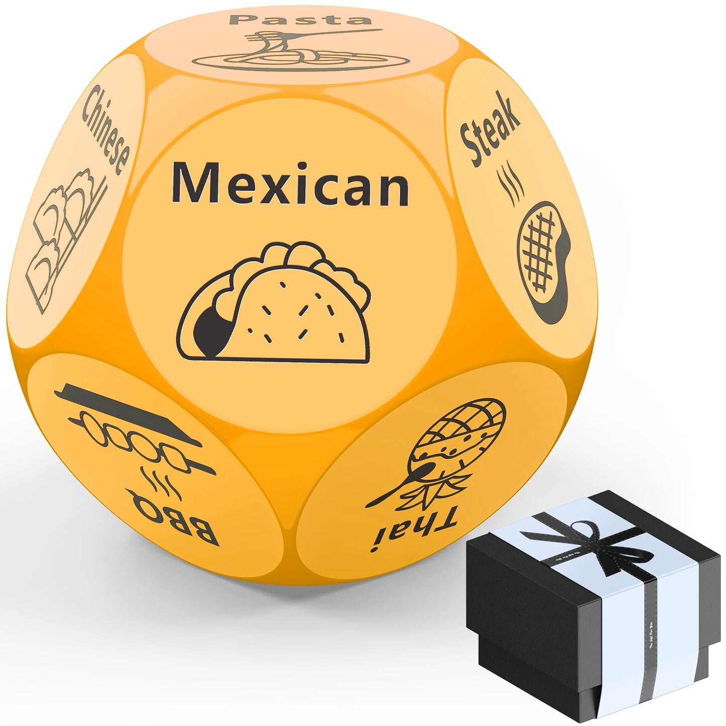 KUSONKEY Valentines Day Food Dice – Gifts for Couples (Yellow)