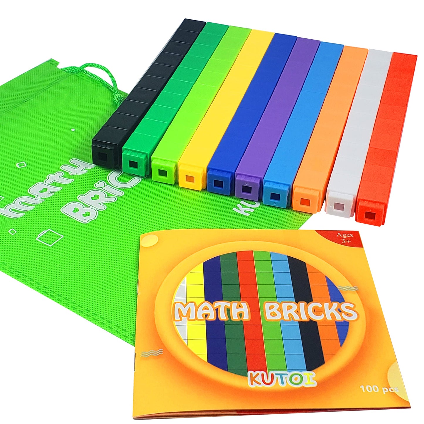 KUTOI Math Manipulatives: 100 Counting Cubes for Hands-On Learning (Ages 3+)