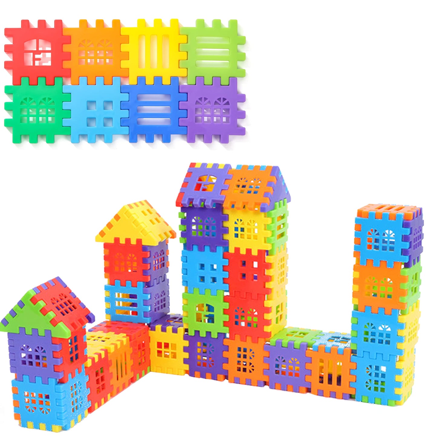 KUTOI Building Blocks – 100-Piece Interlocking Set with Storage Bag for Toddlers & Kids