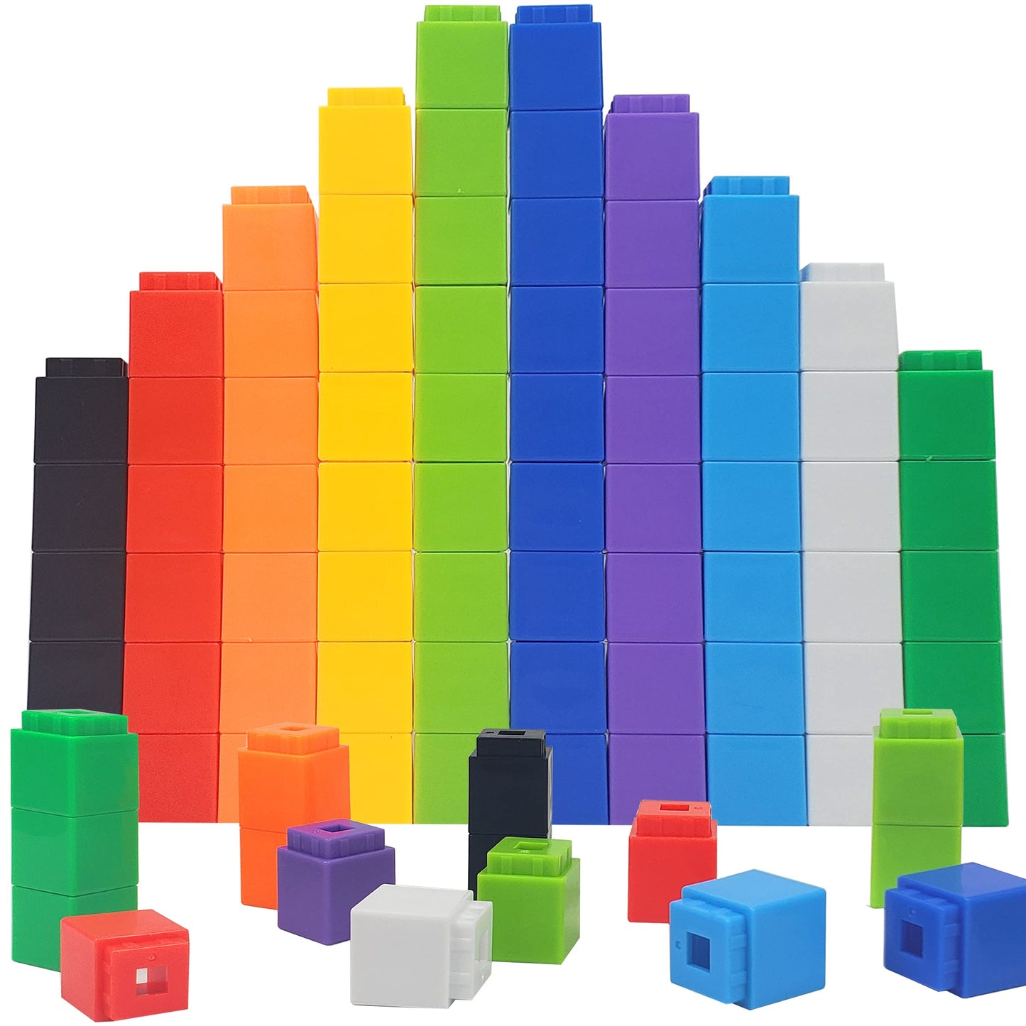 KUTOI Math Manipulatives: 100 Counting Cubes for Hands-On Learning (Ages 3+)