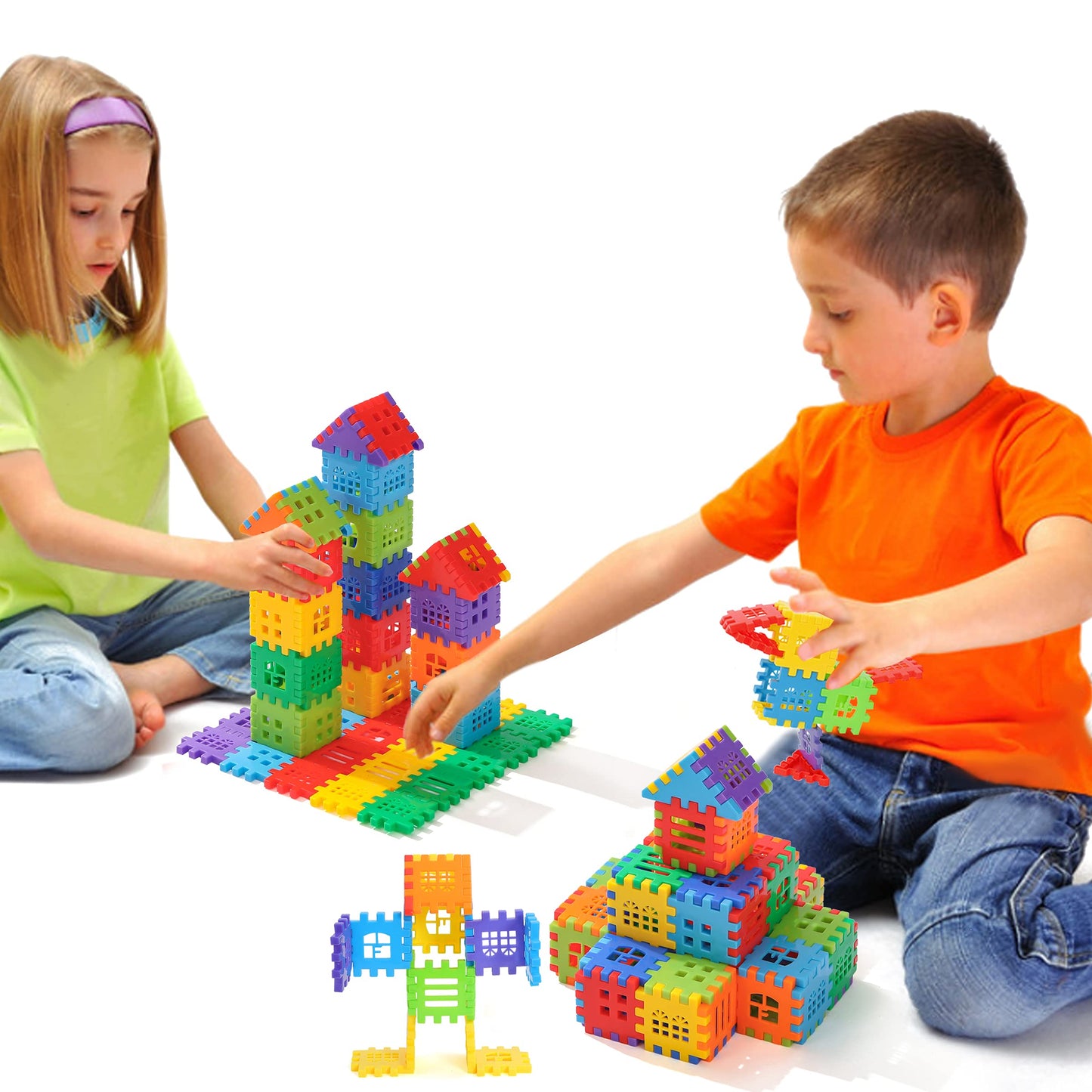 KUTOI Building Blocks – 100-Piece Interlocking Set with Storage Bag for Toddlers & Kids