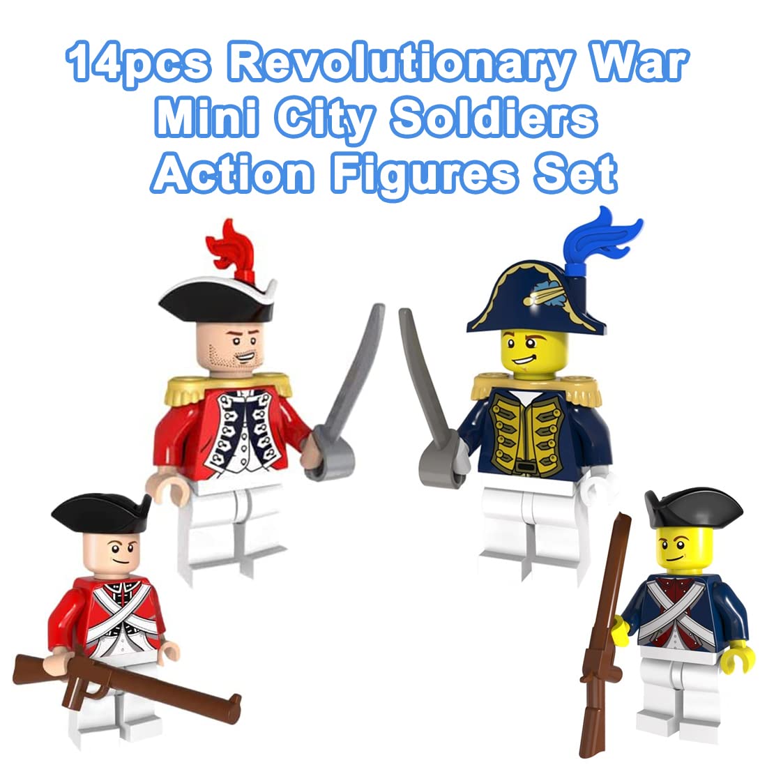KUTUKU Mini 14Pcs City Soldiers Set – Creative History Playset for Kids