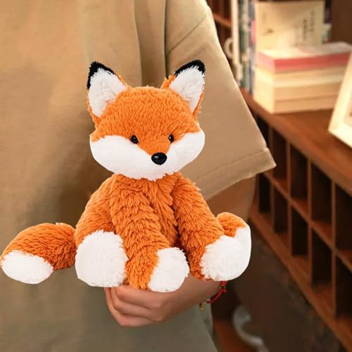 KUUDESOXX Fox Stuffed Animal – Soft Orange Plush for Cuddles & Room Decor