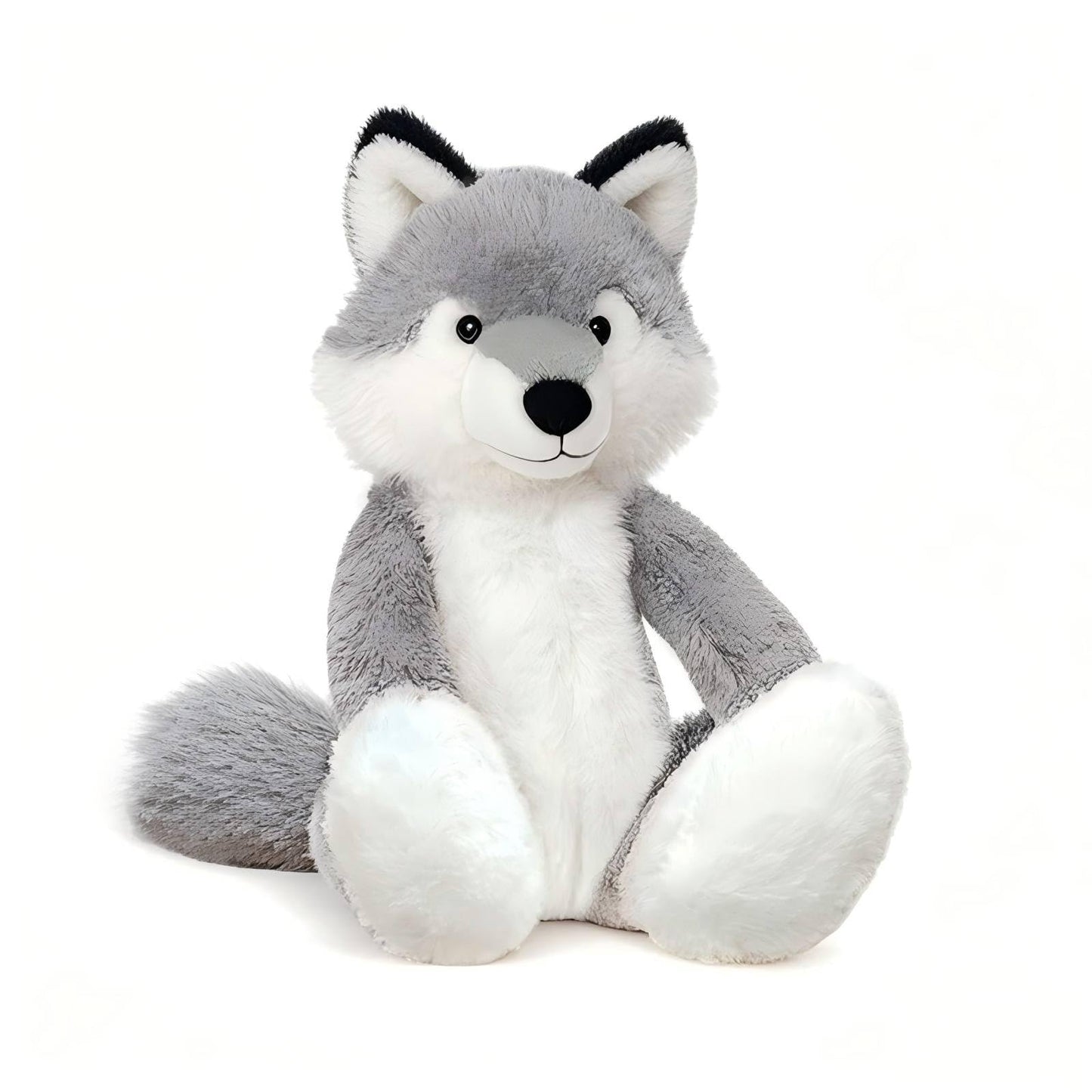 KUUDESOXX Wolf Stuffed Animal - Plush Wolf Toy for Kids & Adults | Bedtime & Room Decor