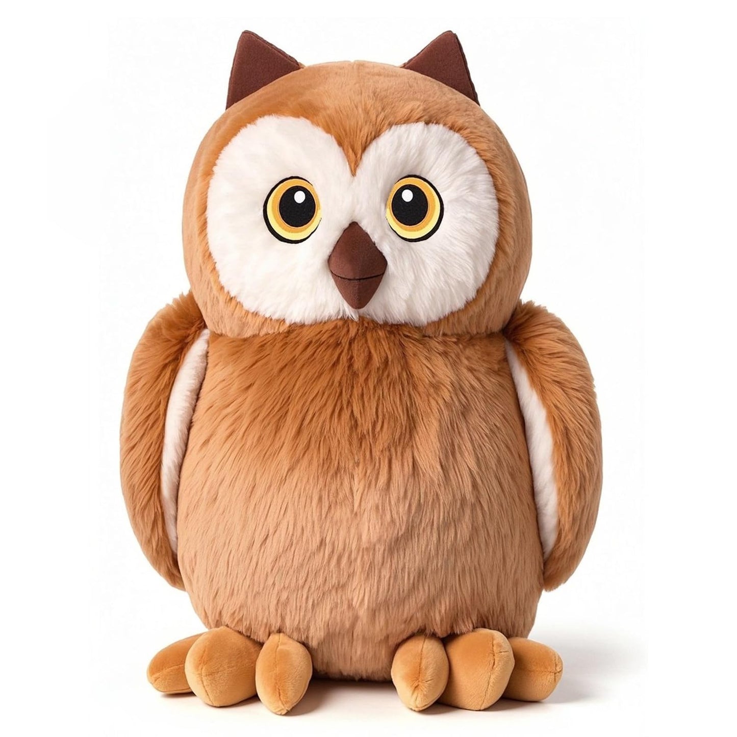 KUUDESOXX Brown Owl Stuffed Animal – Plush Toy for Kids & Adults | Cozy Bedtime Cuddles