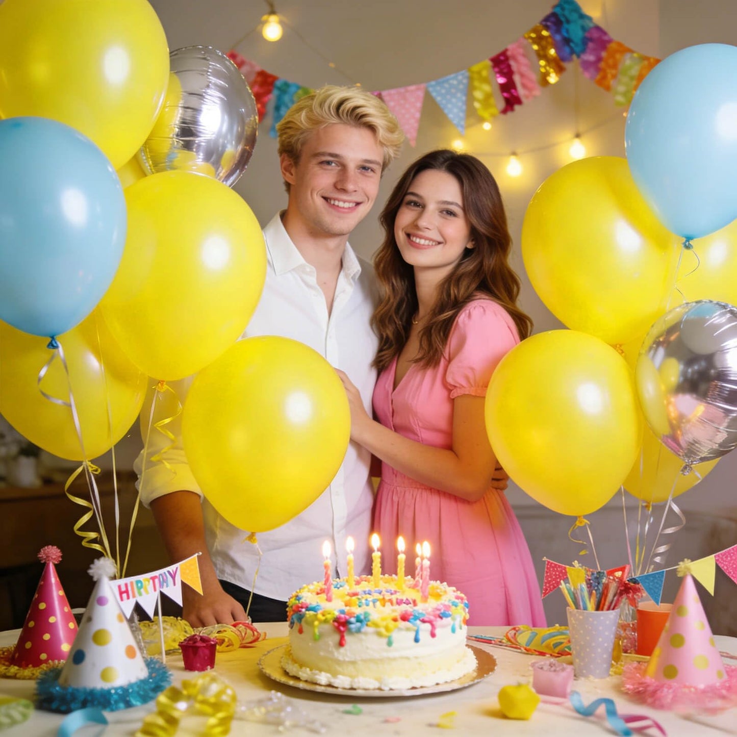 KUULBELA 110pcs Yellow Balloons 12 Inch – Latex Party Decorations with Ribbons