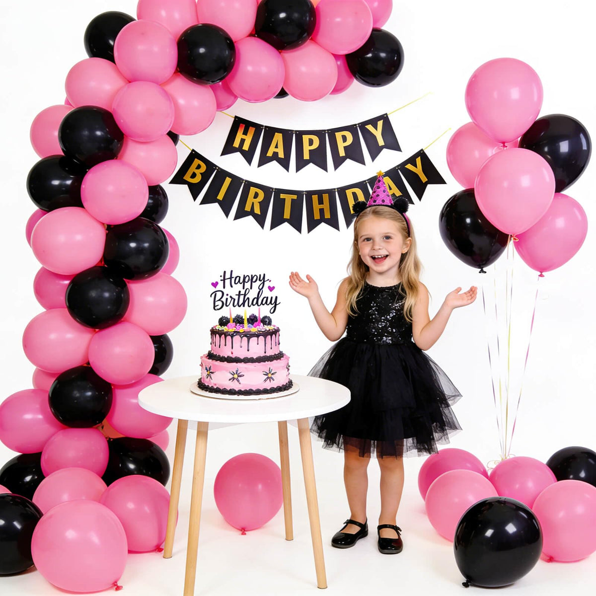 KUULBELA Pink Balloon Set – 110pcs, 12in Latex with 2 Ribbons for Birthday, Valentine’s Day and Wedding