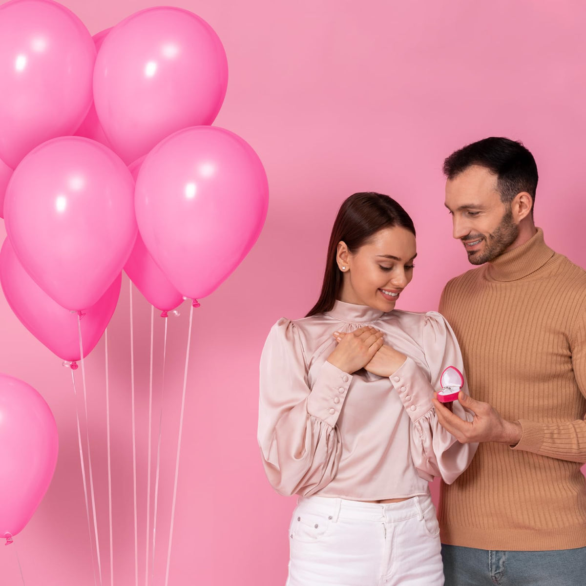 KUULBELA Pink Balloon Set – 110pcs, 12in Latex with 2 Ribbons for Birthday, Valentine’s Day and Wedding