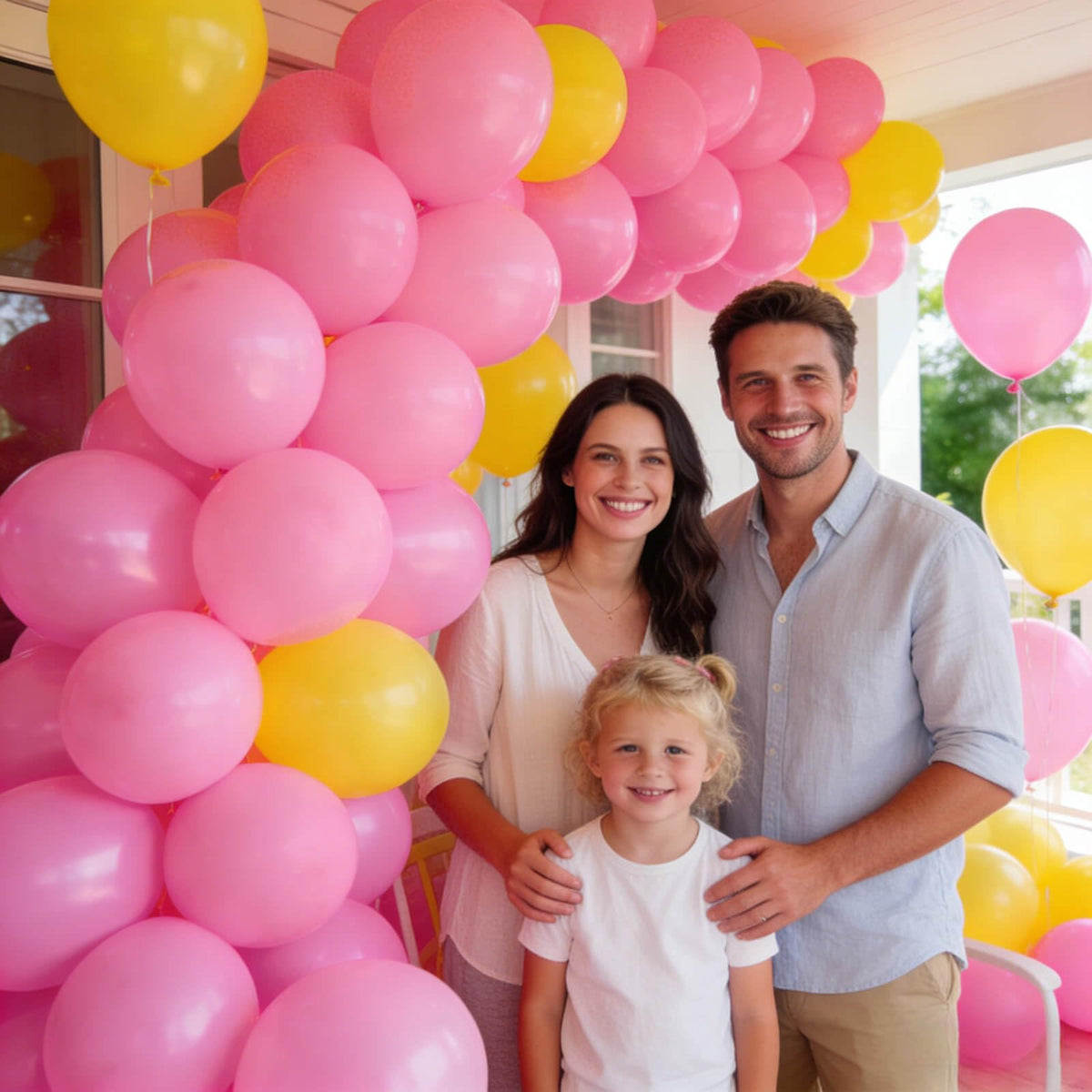 KUULBELA Pink Balloon Set – 110pcs, 12in Latex with 2 Ribbons for Birthday, Valentine’s Day and Wedding