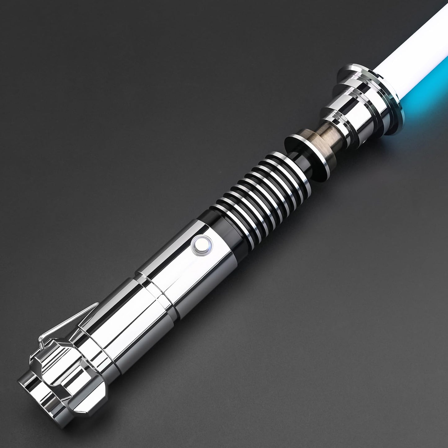 KUVPOT Motion Control Lightsaber for Adults – 12 RGB Colors, 16 Sound Fonts, Premium Metal FX