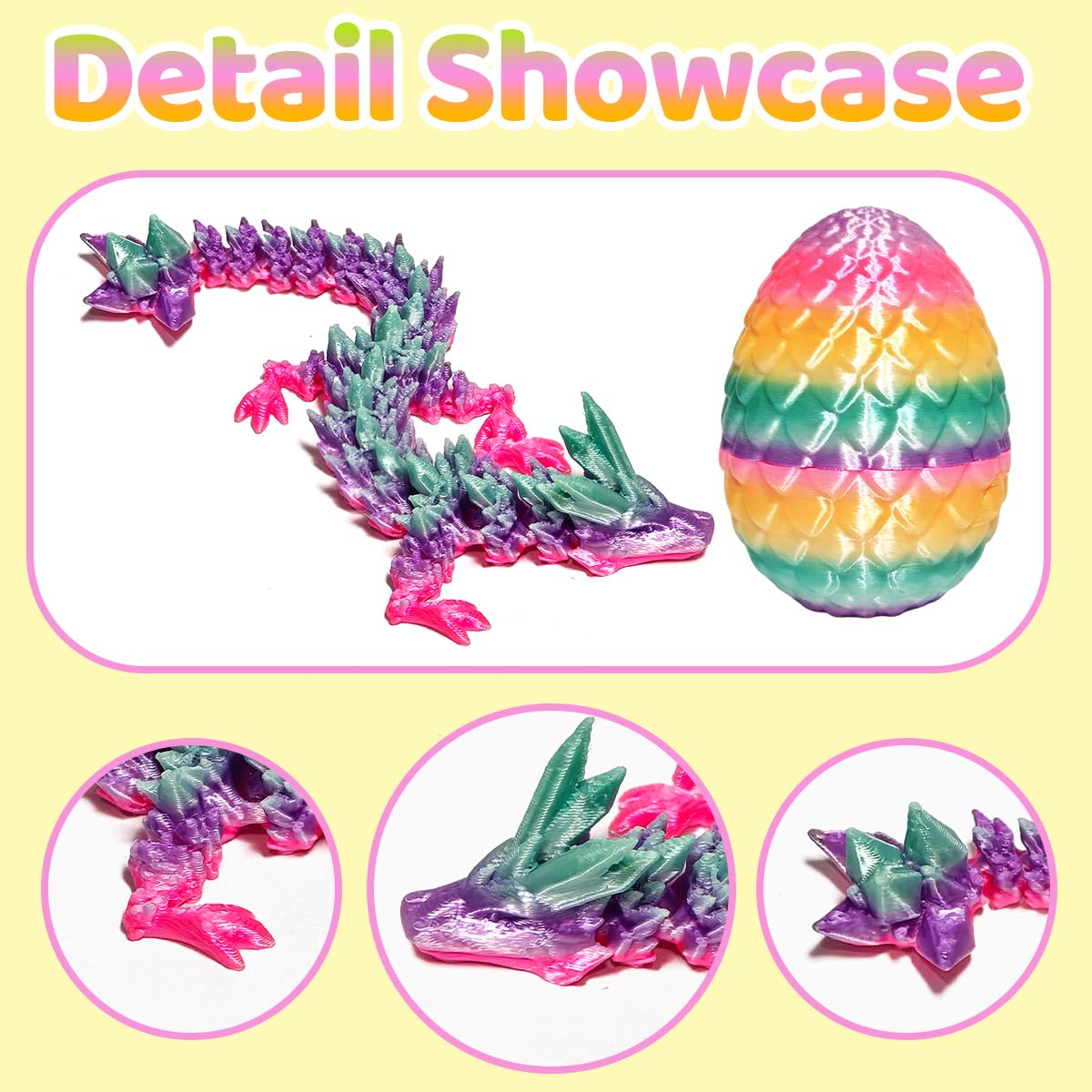 KVERM 12-Pack 3D Dragon Eggs with Dragons Inside | Dragon Egg Fidget Toys, Easter Gifts