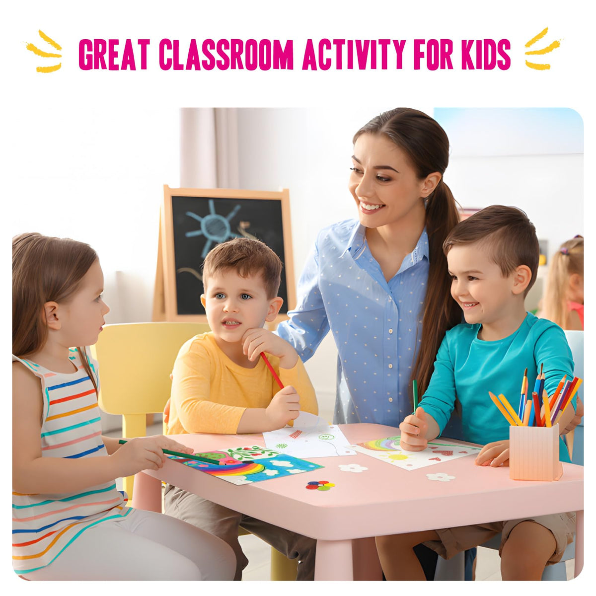 KwestSync 24 Pack DIY Pinwheels Kit – STEM Crafts for Kids, Classroom & Party Favors