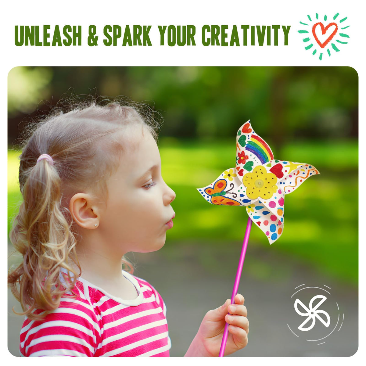 KwestSync 24 Pack DIY Pinwheels Kit – STEM Crafts for Kids, Classroom & Party Favors