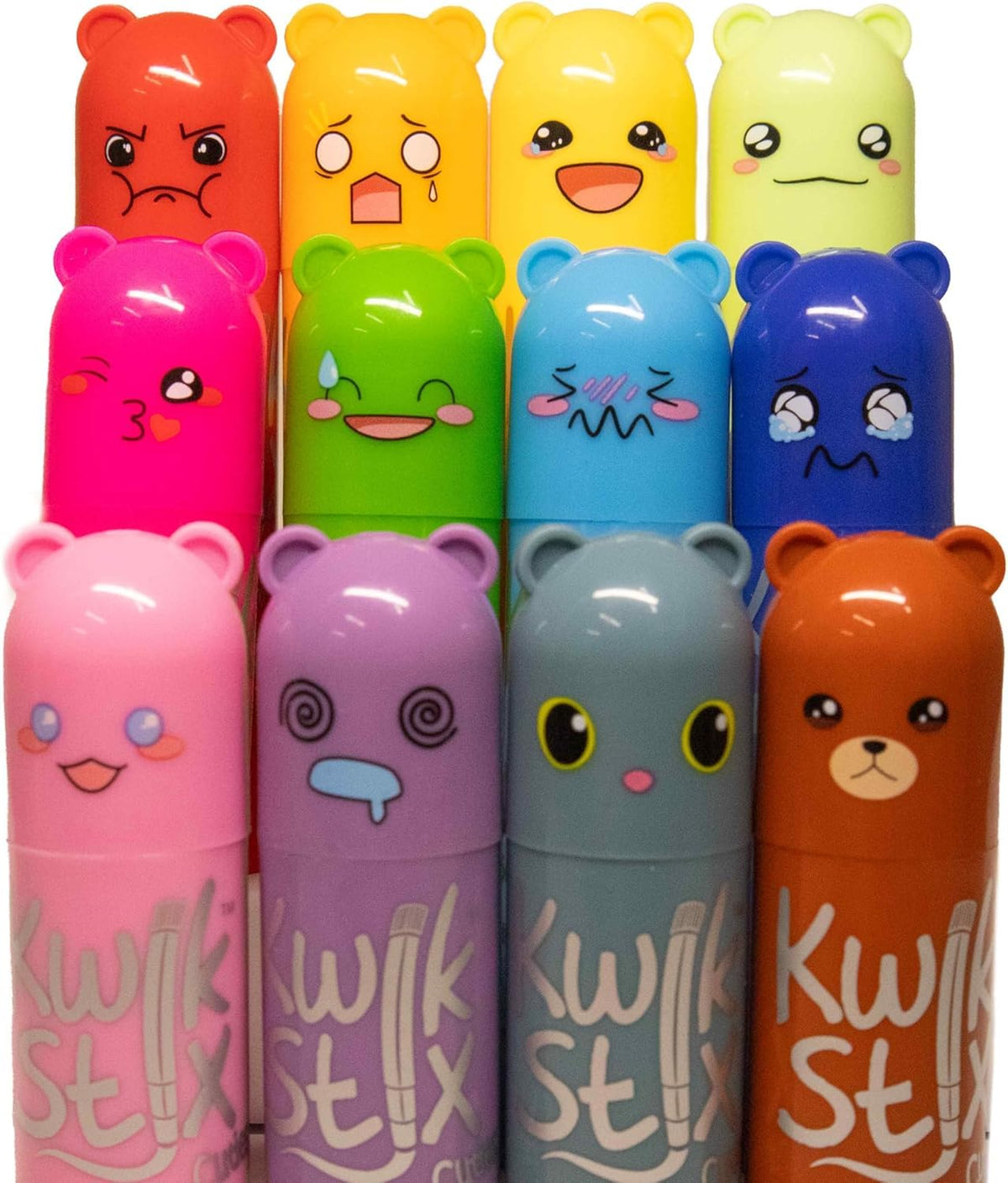 Kwik Stix Cuties Washable Paint Sticks – 12 Non-Toxic Quick-Dry Tempera (The Pencil Grip)