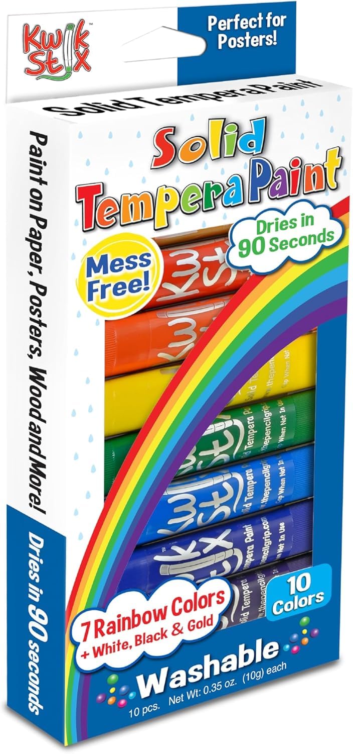 Kwik Stix Rainbow Paint Sticks – Non-Toxic, Quick-Dry, Washable | The Pencil Grip