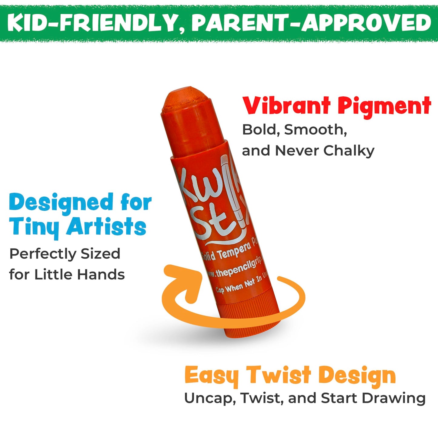Kwik Stix 96-Color Washable Tempera Paint Sticks – Non-Toxic, Quick-Dry | The Pencil Grip