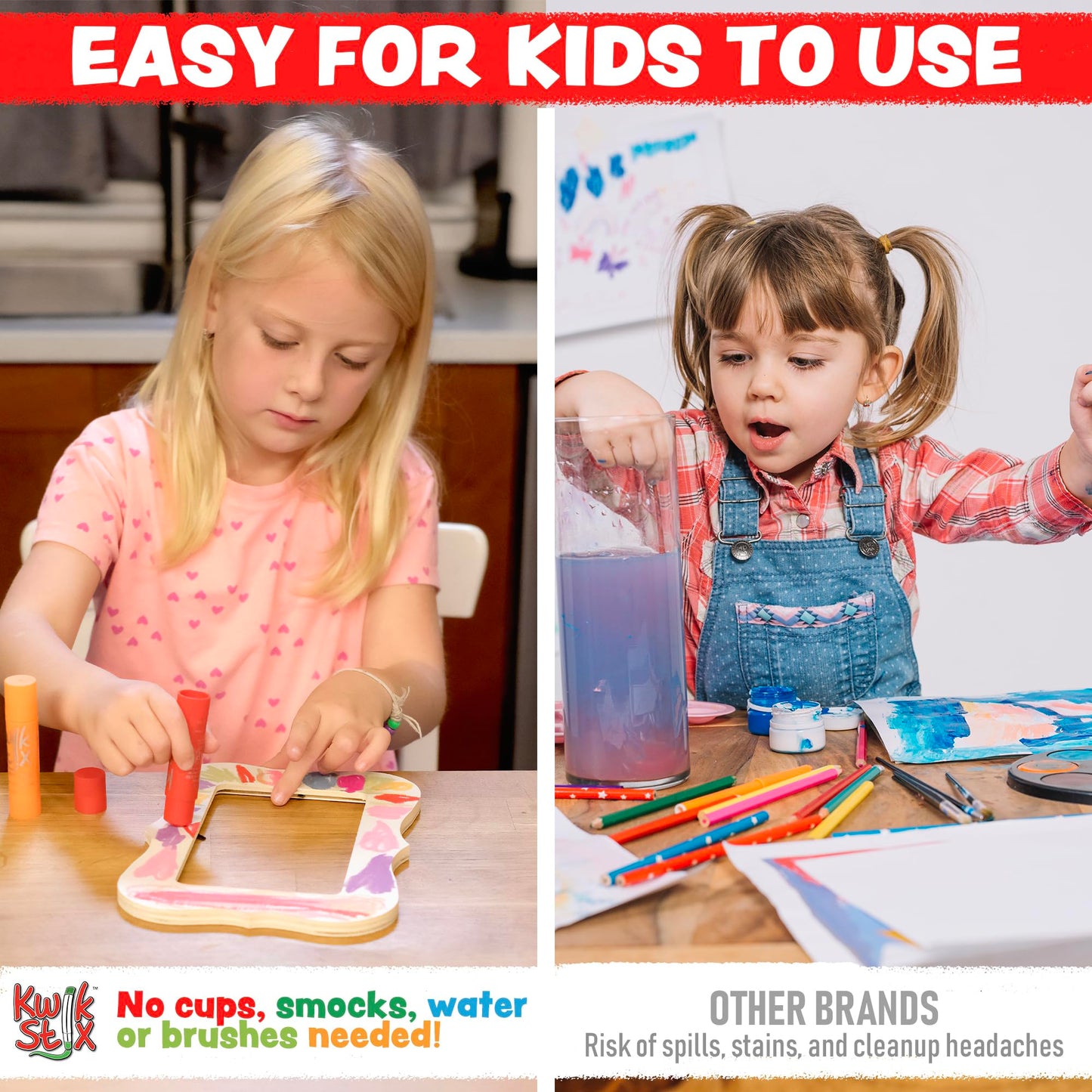 Kwik Stix 96-Color Washable Tempera Paint Sticks – Non-Toxic, Quick-Dry | The Pencil Grip