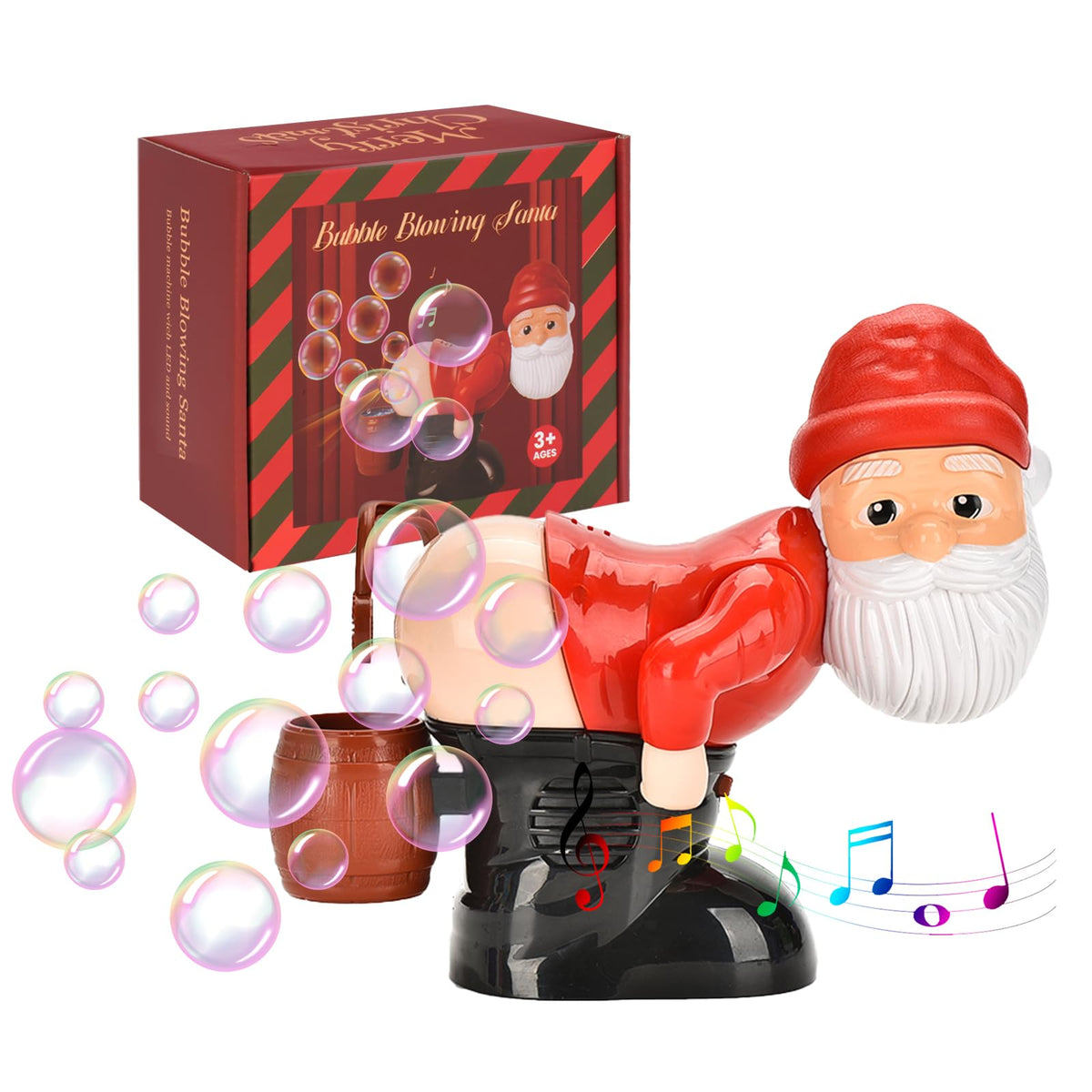 KXSGKRR Santa Bubble Blower — Farting Santa Bubble Machine with Music and Lights