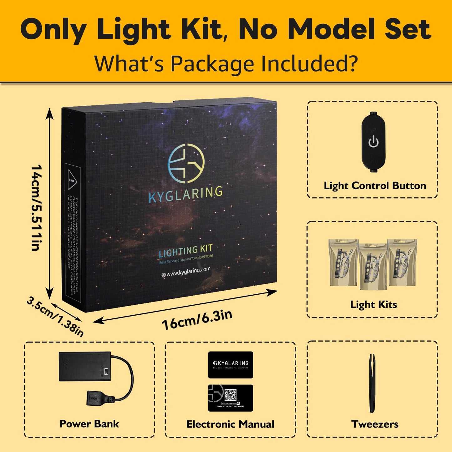Kyglaring LED Light Kit for LEGO 10356 U.S.S. Enterprise NCC-1701-D | Pro-Grade Dimming & Color Accuracy (Lights Only)