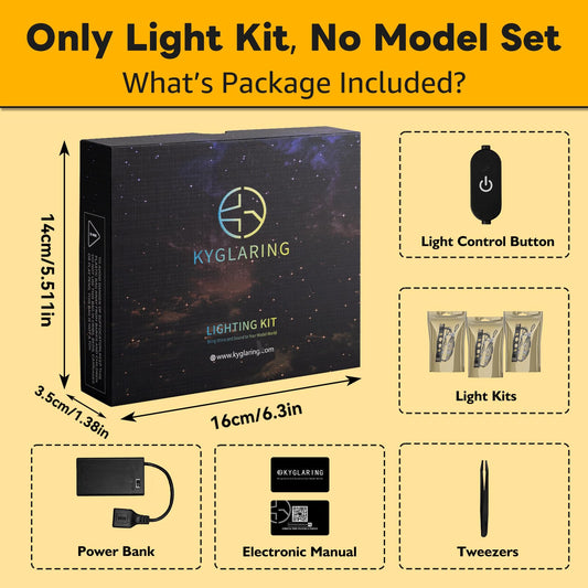 Kyglaring LED Light Kit for LEGO 10356 U.S.S. Enterprise NCC-1701-D | Pro-Grade Dimming & Color Accuracy (Lights Only)