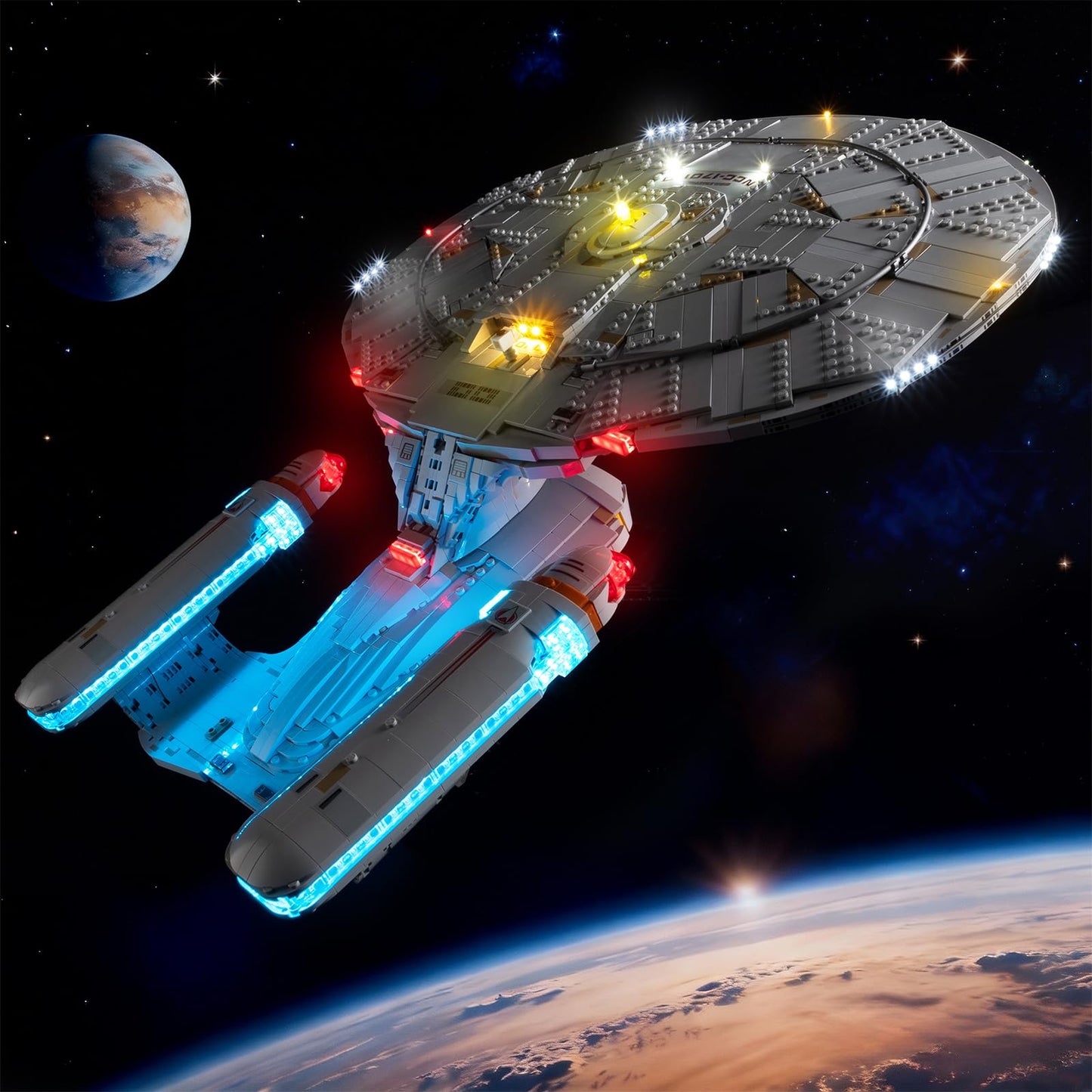 Kyglaring LED Light Kit for LEGO 10356 U.S.S. Enterprise NCC-1701-D | Pro-Grade Dimming & Color Accuracy (Lights Only)