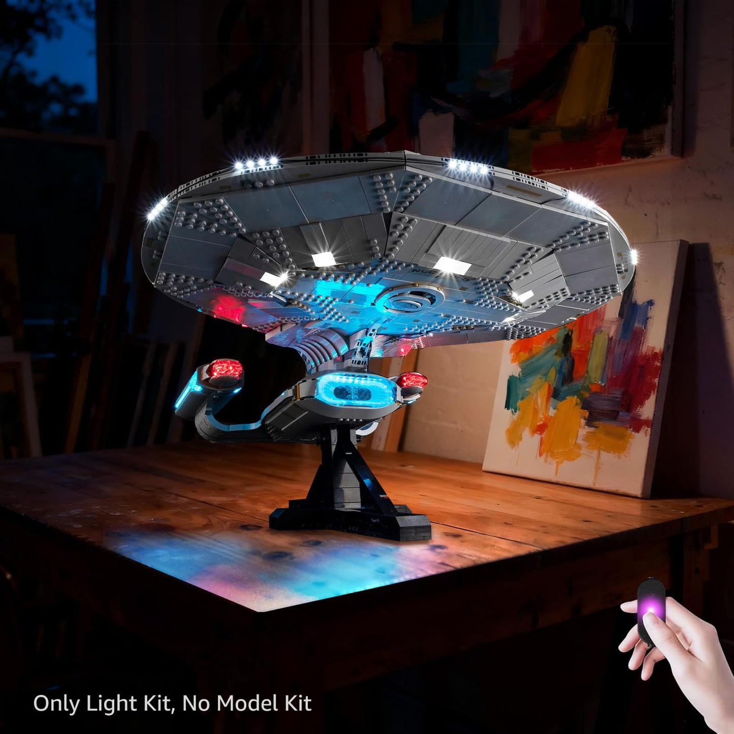 Kyglaring LED Light Kit for LEGO 10356 U.S.S. Enterprise NCC-1701-D | Pro-Grade Dimming & Color Accuracy (Lights Only)