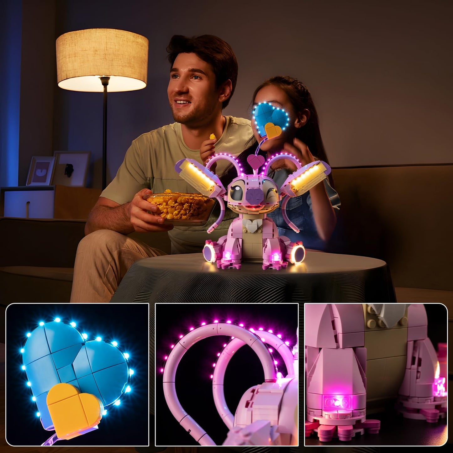 Kyglaring Light Kit for LEGO 43257 Angel Lilo and Stitch - Lights Only