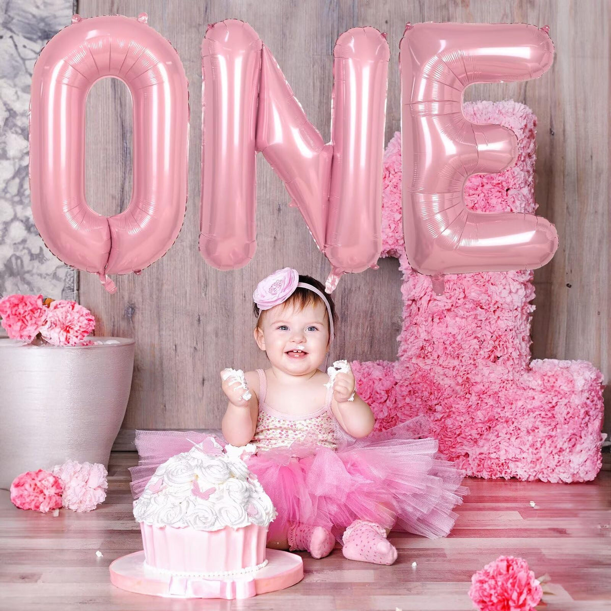 KYGNE Pink Letter Balloon A - 40-Inch Giant Pastel Foil Alphabet for Parties