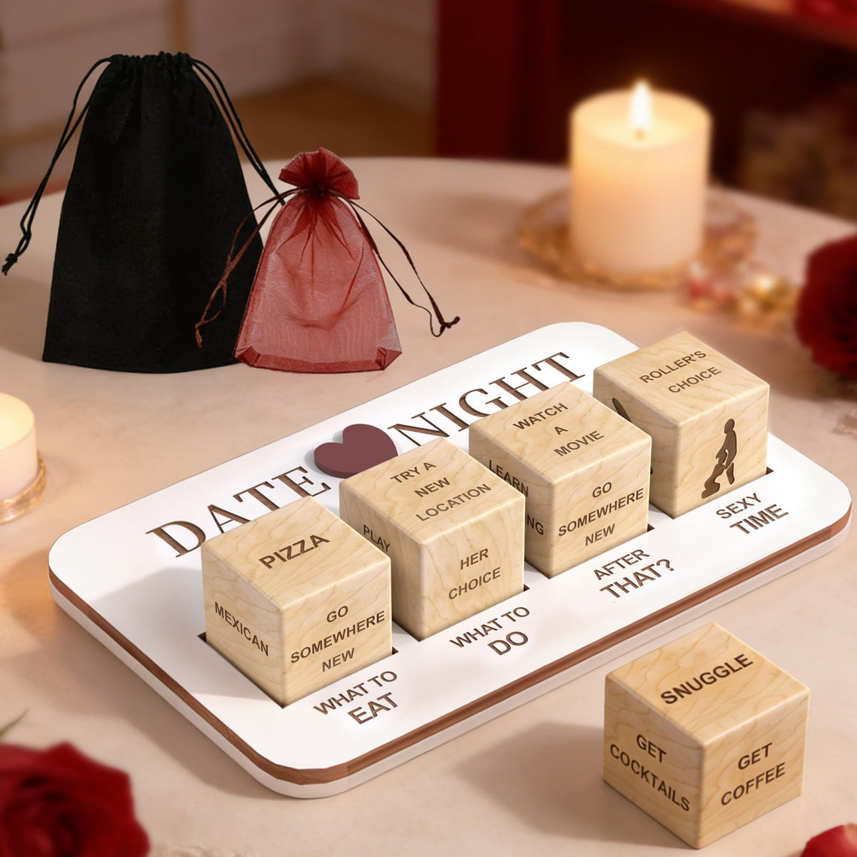Kykake Date Night Dice – Valentine’s Gifts for Him & Her | Romantic Couple Game