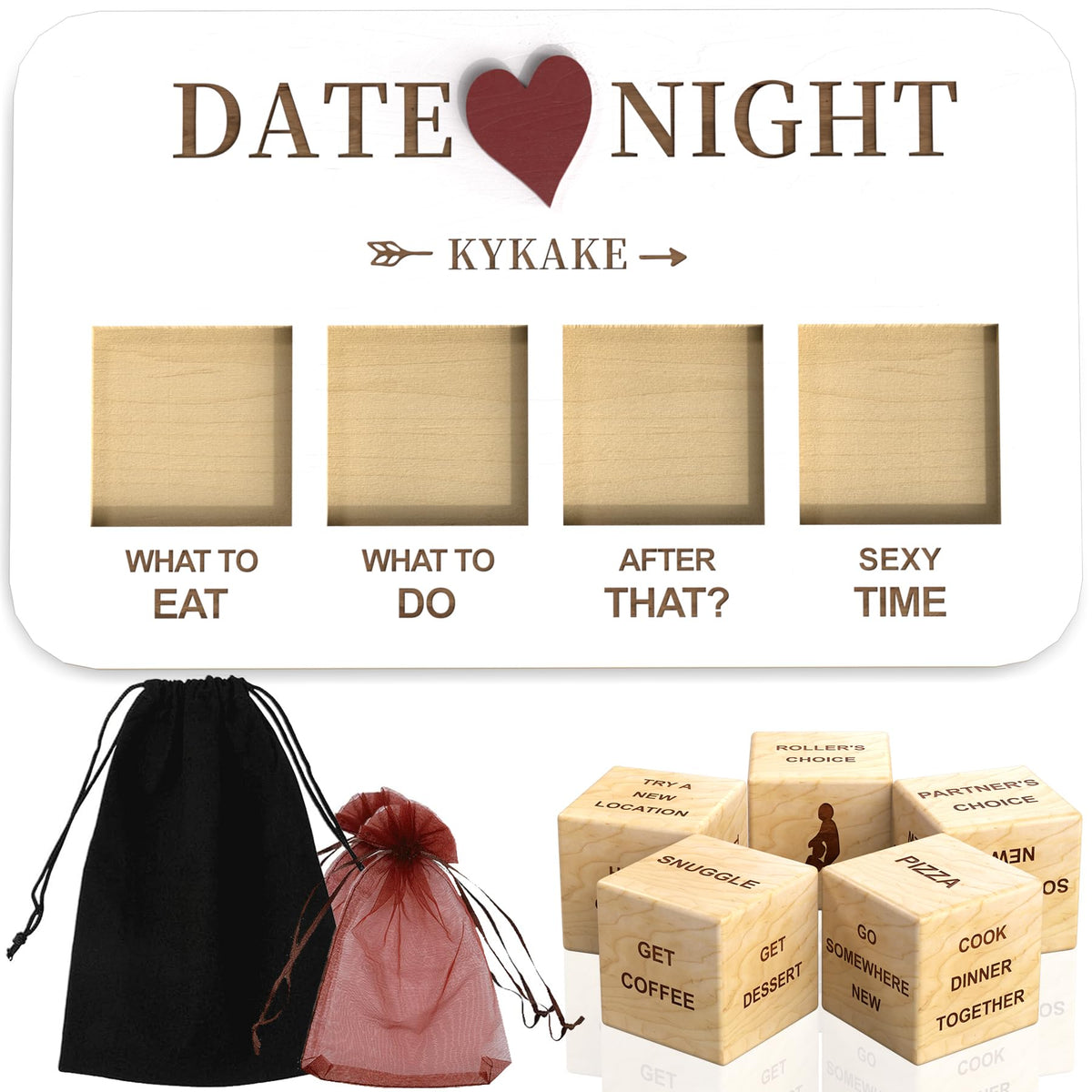 Kykake Date Night Dice – Valentine’s Gifts for Him & Her | Romantic Couple Game
