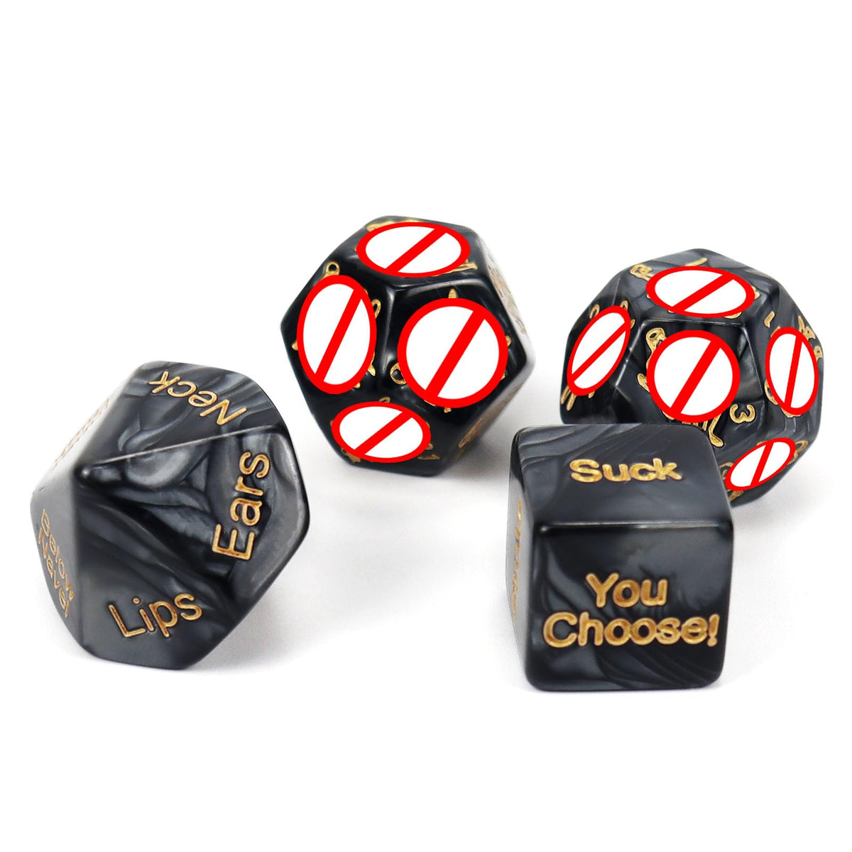 kykake Valentines Day Date Night Dice Set – 4 Pcs for Him & Her
