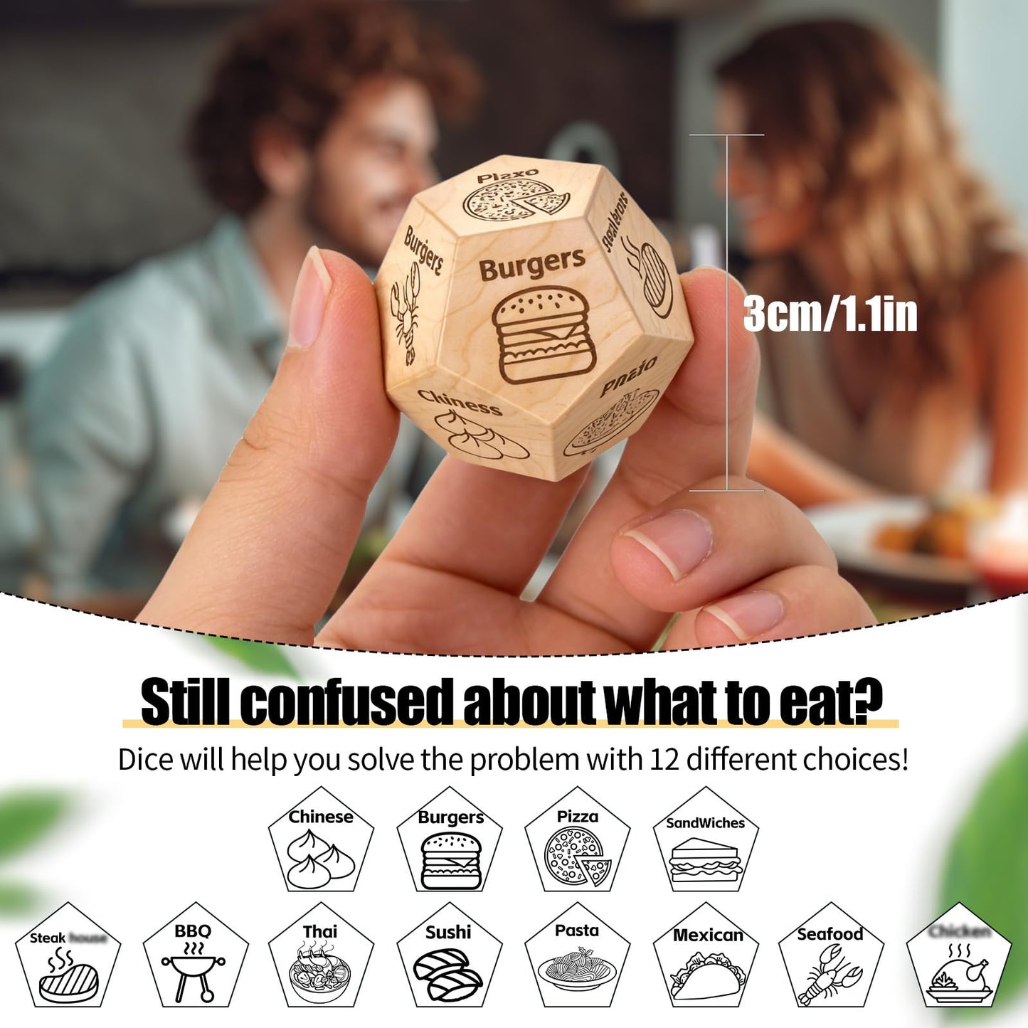 Kykake Valentines Day Gifts for Him & Her | Food Dice for Date Night