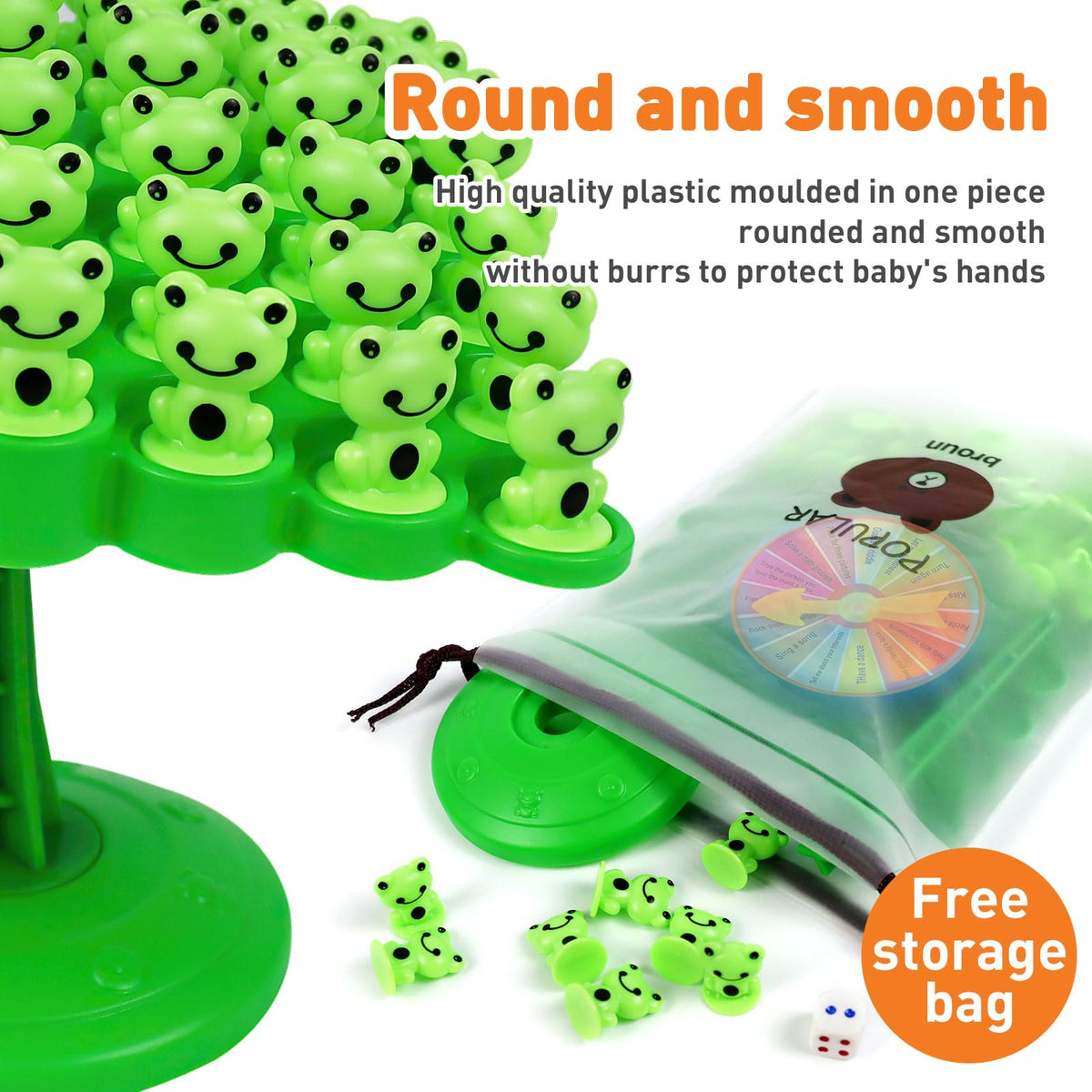 kykake Frog Balance Game Toys - Two-Player Family Puzzle & Montessori Toy