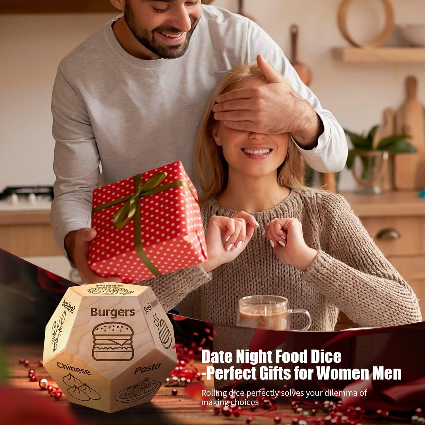 Kykake Valentines Day Gifts for Him & Her | Food Dice for Date Night