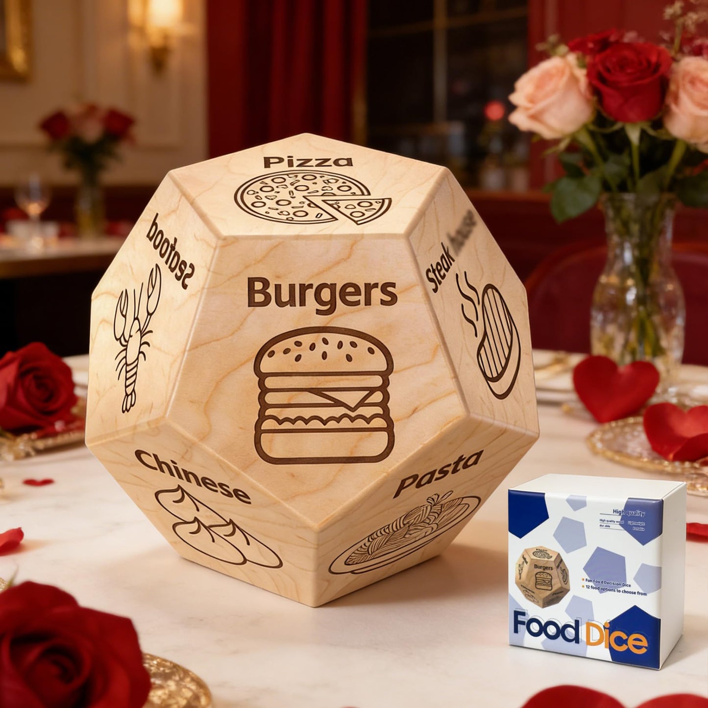 Kykake Valentines Day Gifts for Him & Her | Food Dice for Date Night
