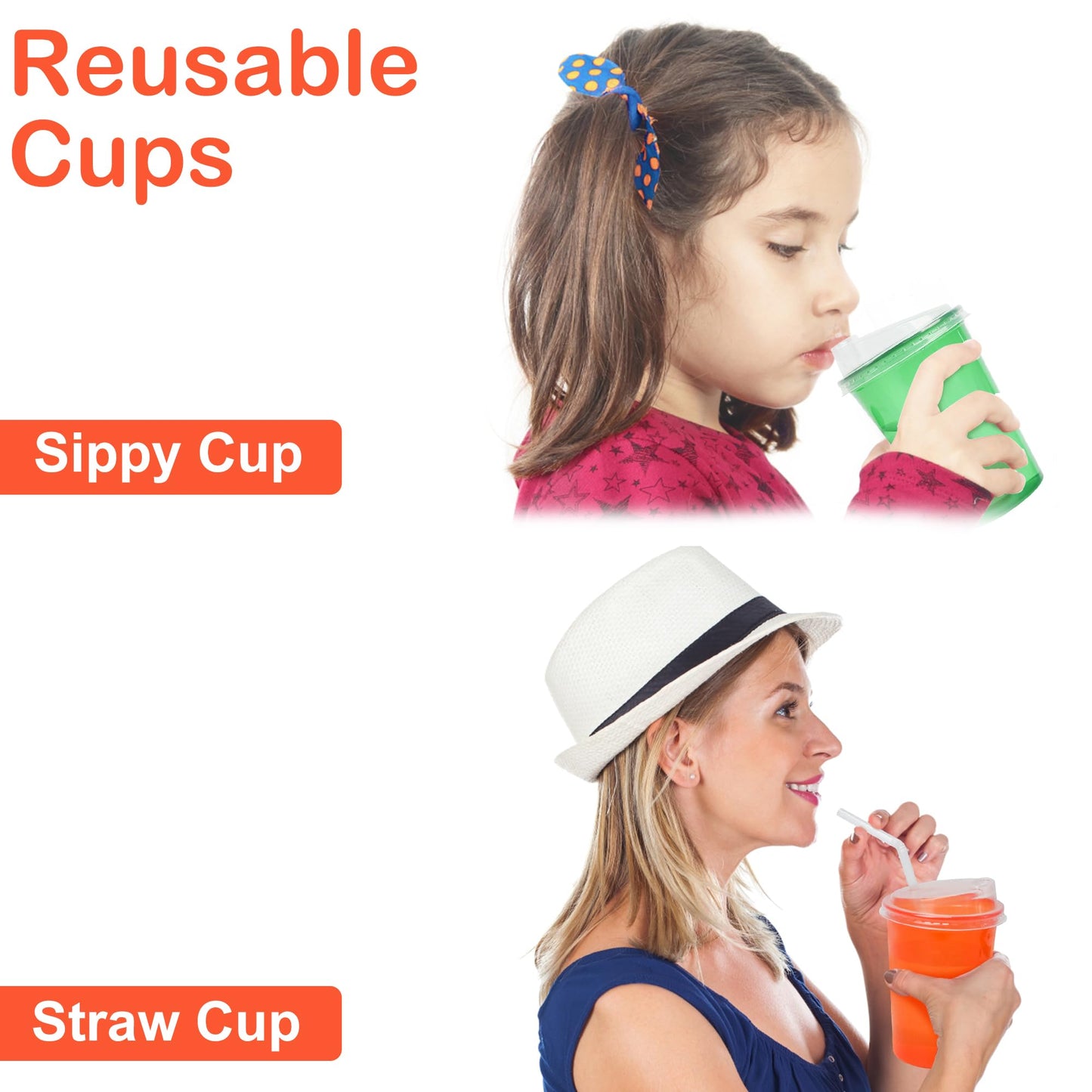 L LIKED 12oz Kids Sippy Cups – 40-Count Set, 4 Colors, Spill-Proof, BPA-Free
