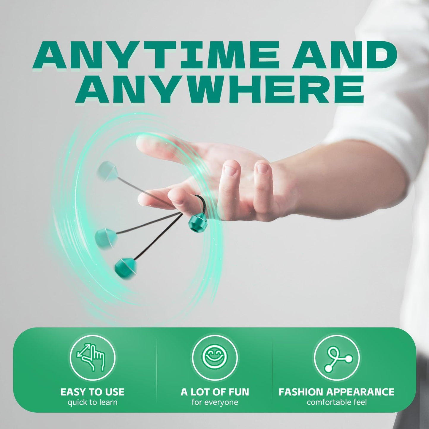 L-Shizuku Begleri Fidget Beads – UFO Aluminum Alloy Spin & Bump Toy