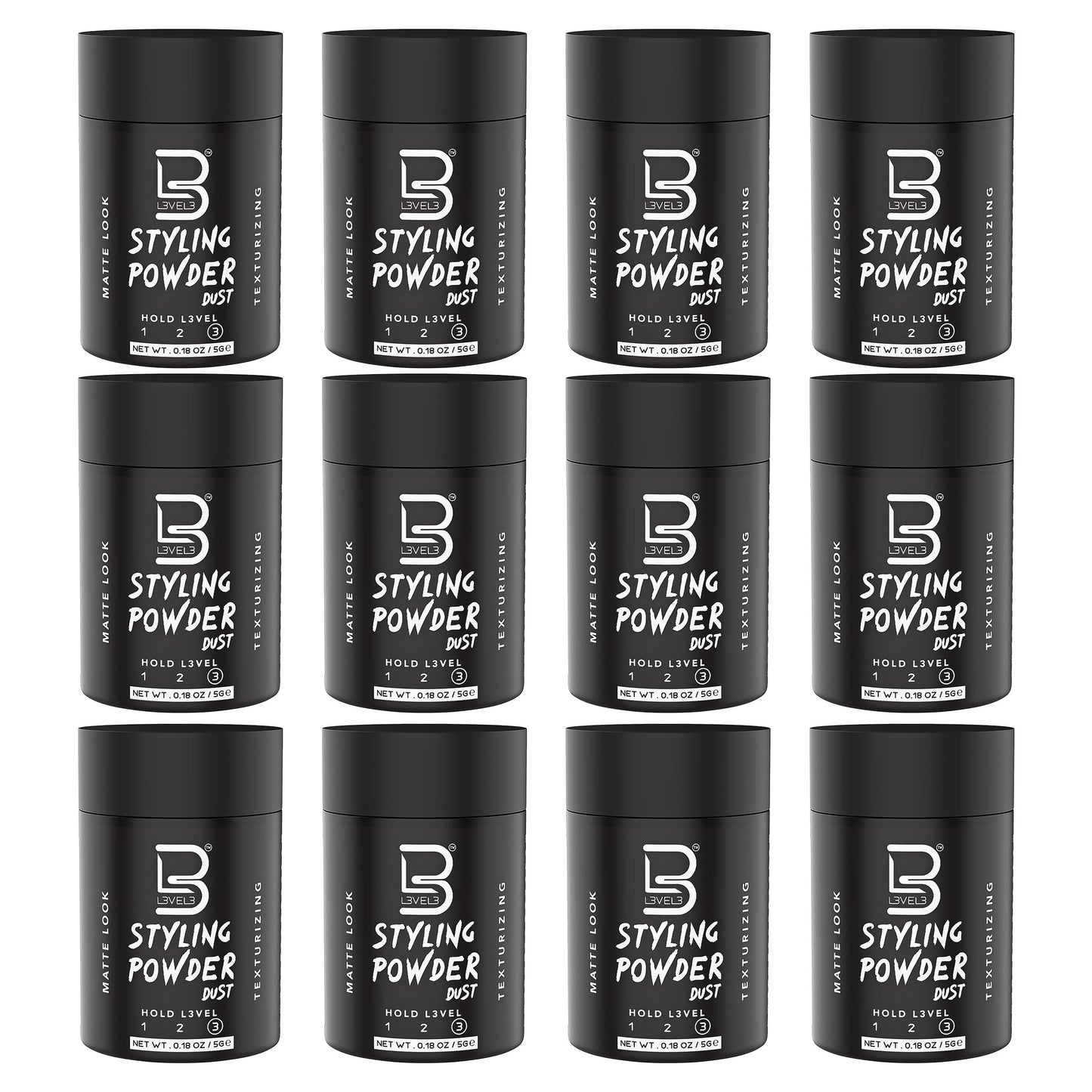 L3 Level 3 Travel Styling Powder – Natural Look for Men | Oil-Free Matte Finish
