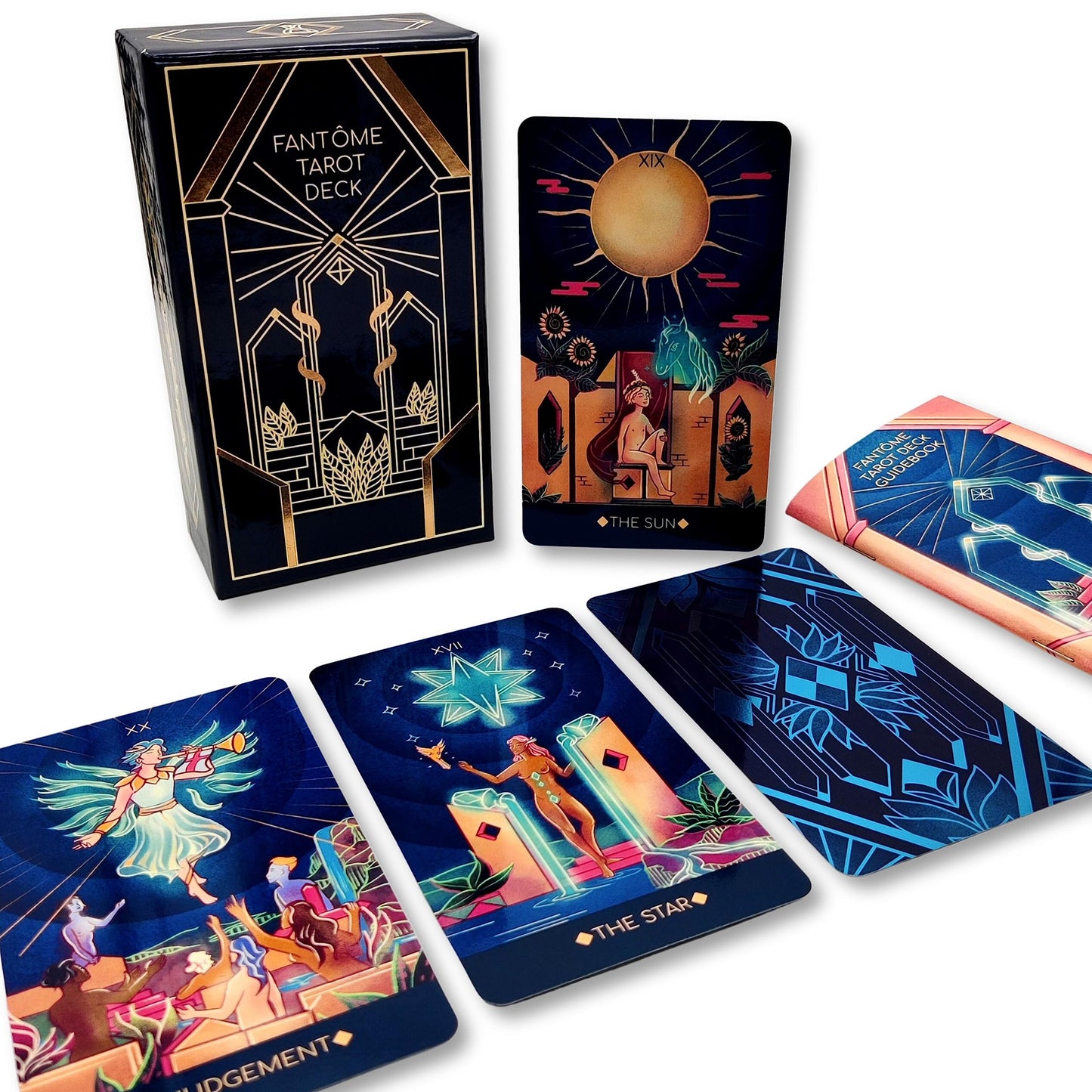 La Muci Fantome Tarot Deck — 80-Card Minimalist Kit with Guidebook & AR App (Beginners)