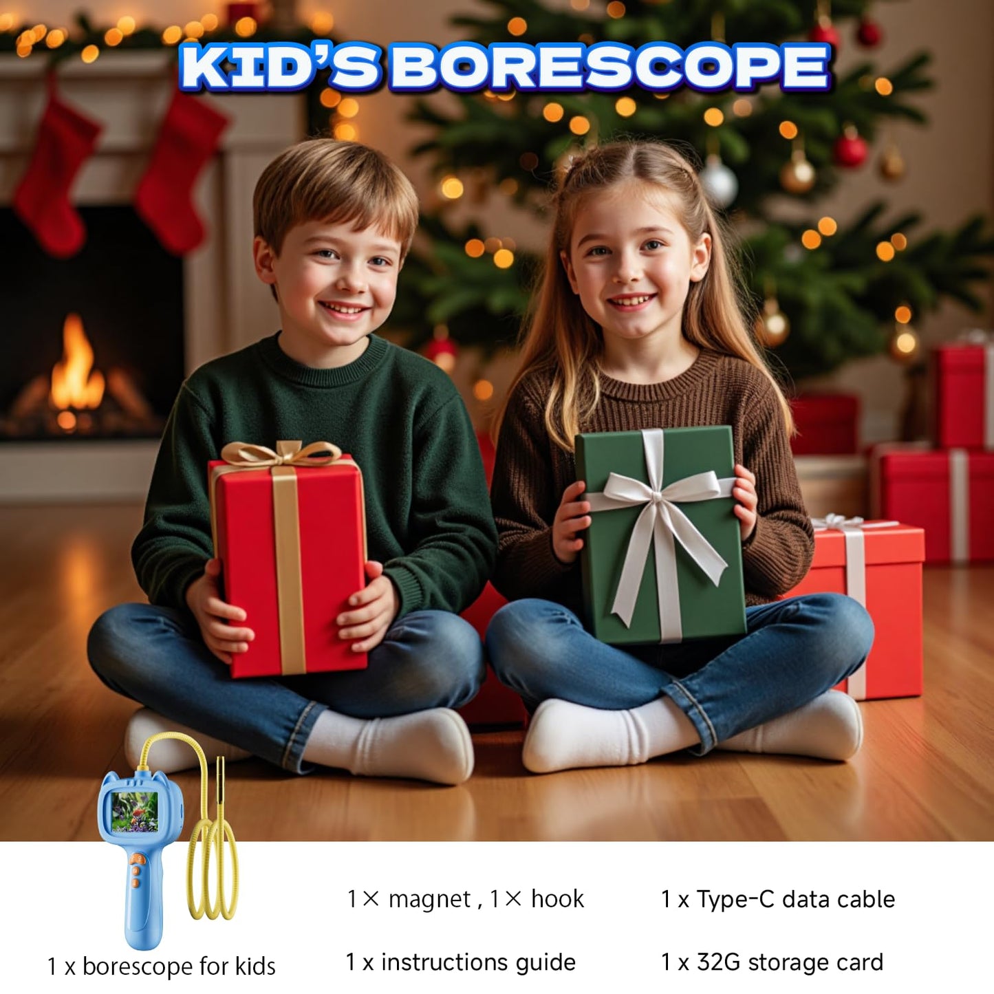laaguu Borescope Snake Camera with Light for Kids | STEM Endoscope Educational Toy Kit