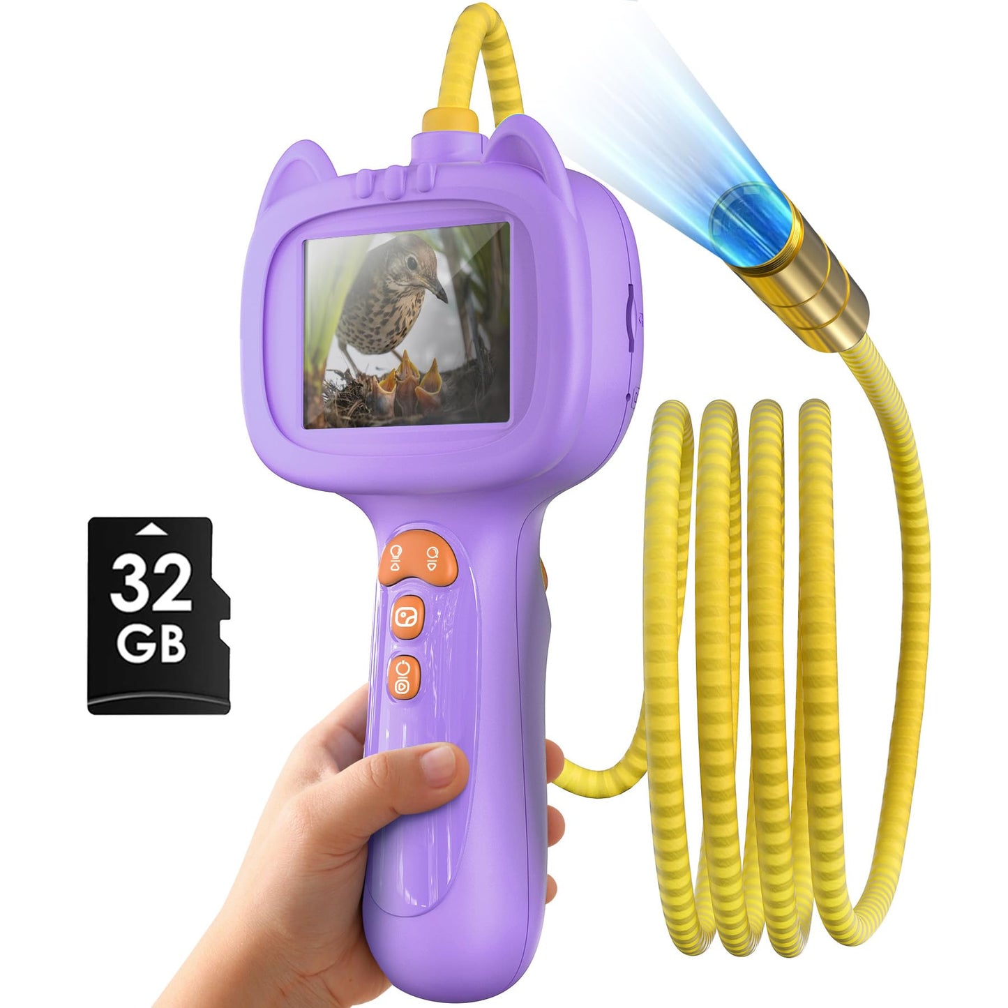 laaguu Borescope Snake Camera with Light for Kids | STEM Endoscope Educational Toy Kit