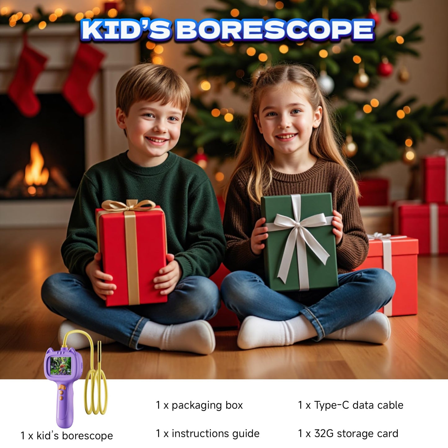 laaguu Borescope Snake Camera with Light for Kids | STEM Endoscope Educational Toy Kit