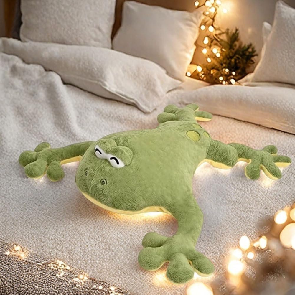 Labauxite Giant Frog Plush Pillow — Large 47.2in Soft Green Frog Toy for Kids