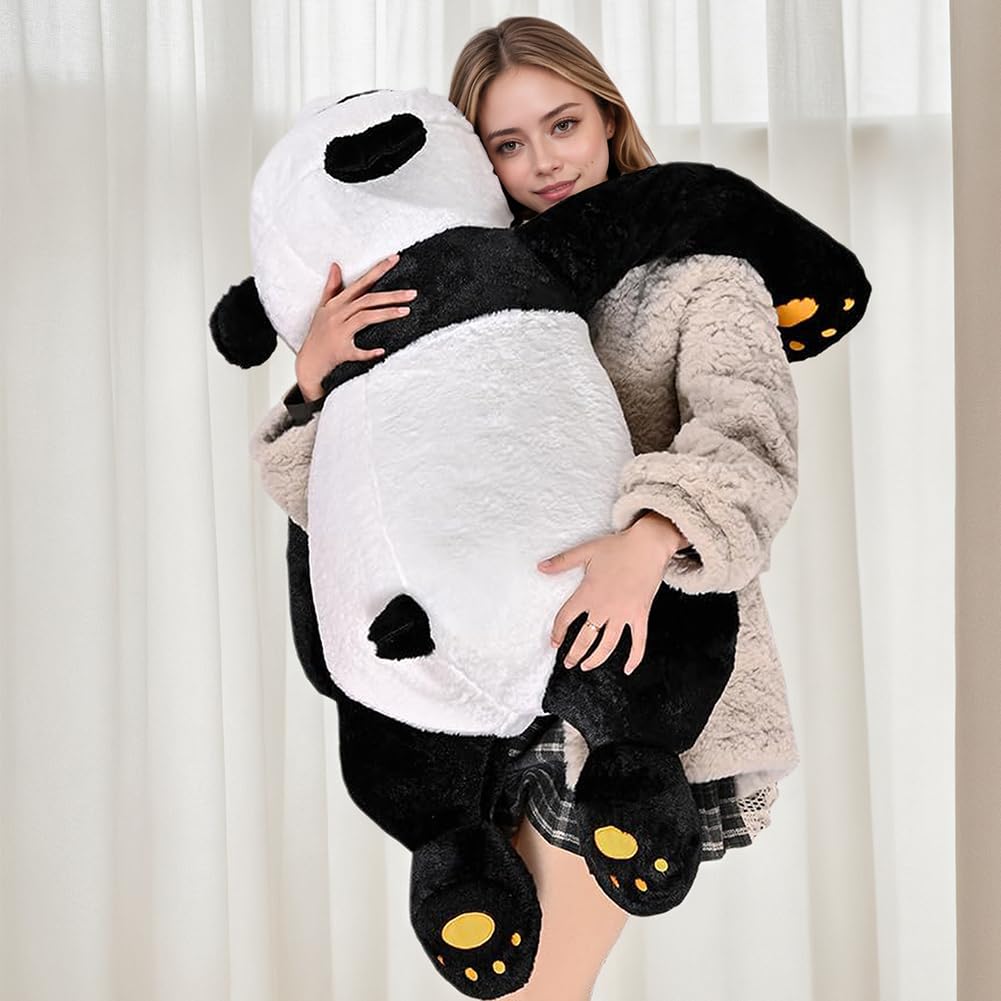 Labauxite Cute Panda Bear Pillow - Large 47.2 in Plush Body Pillow for Adults & Kids