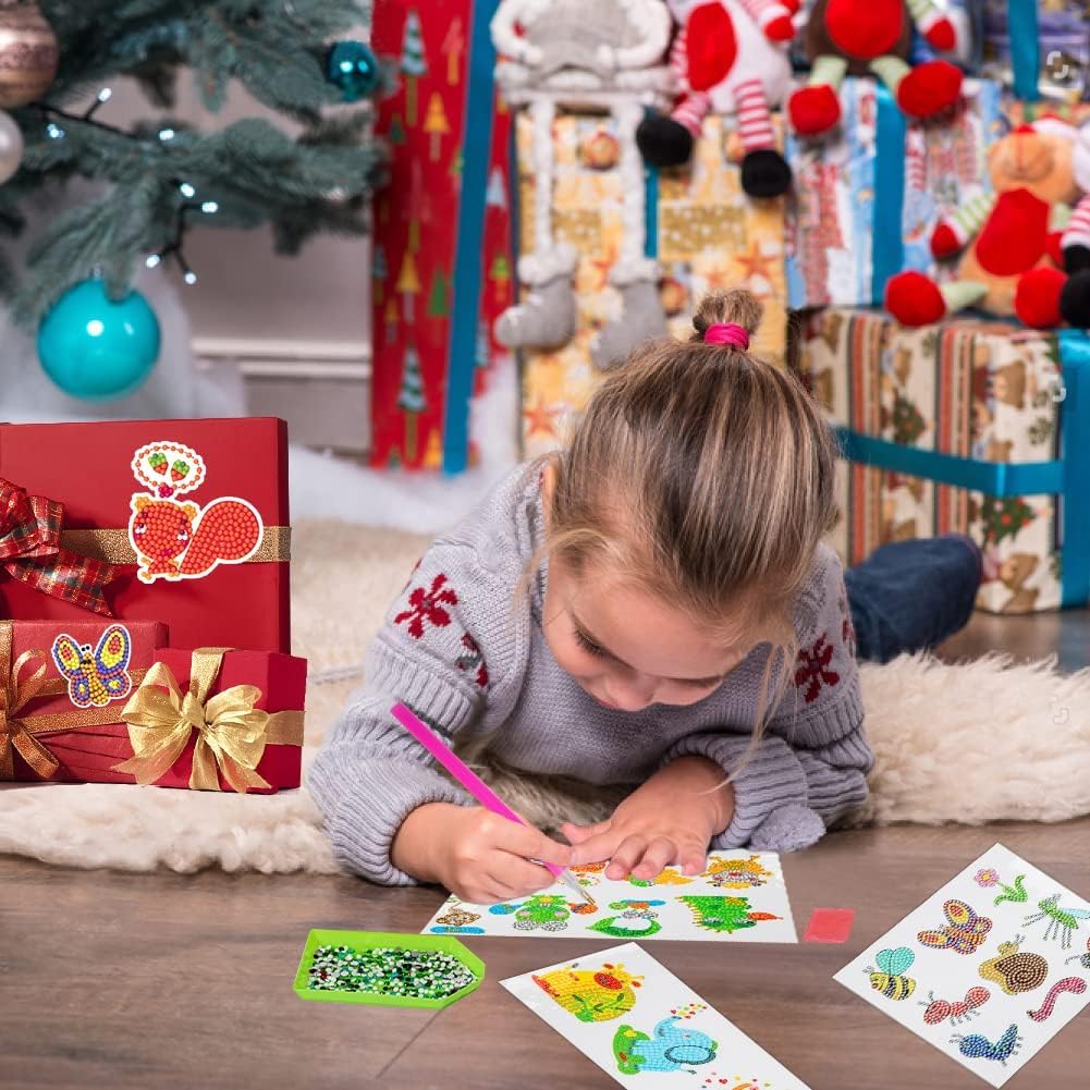 Labeol Diamond Art Kits for Kids & Beginners – Animal Sticker Craft by Numbers
