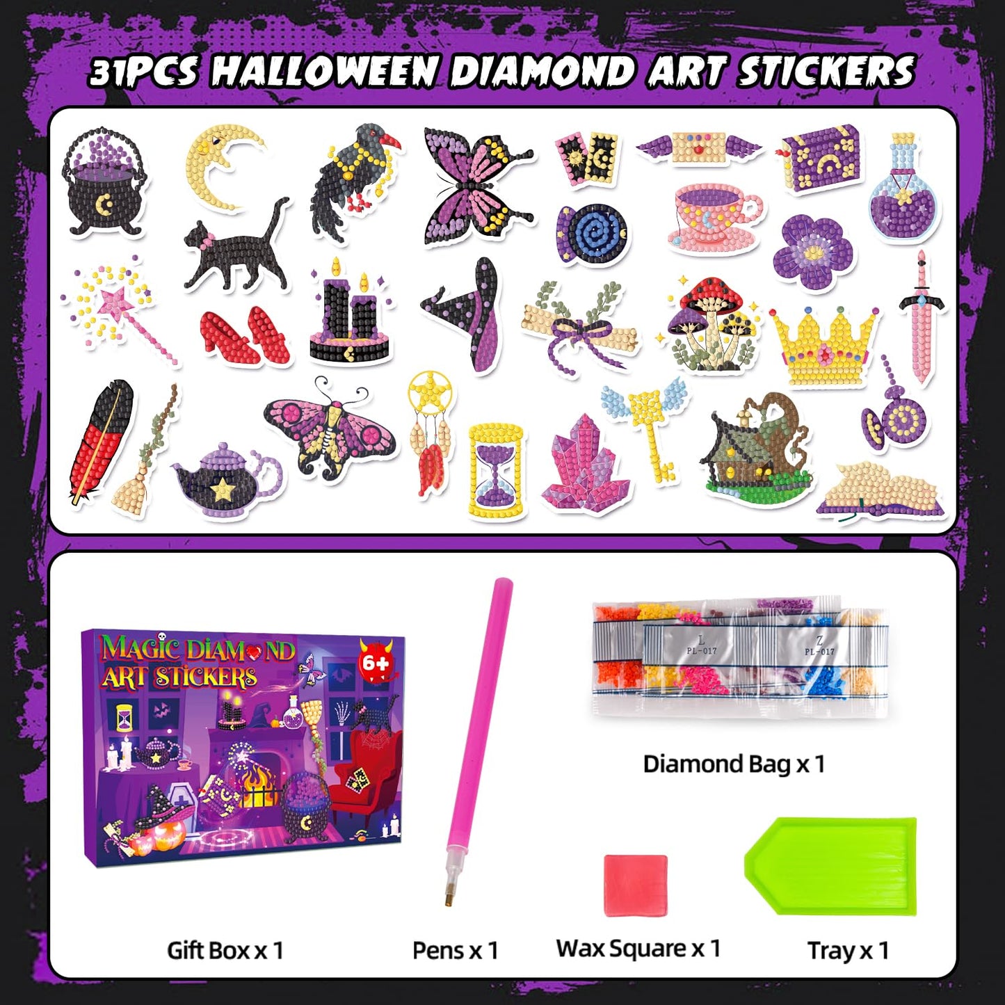 Labeol Diamond Art Kits for Kids & Beginners – Easy DIY by Numbers