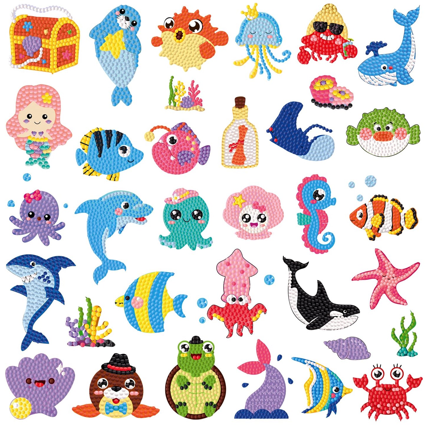 Labeol Diamond Art Kits for Kids & Beginners – Sea Theme by Numbers