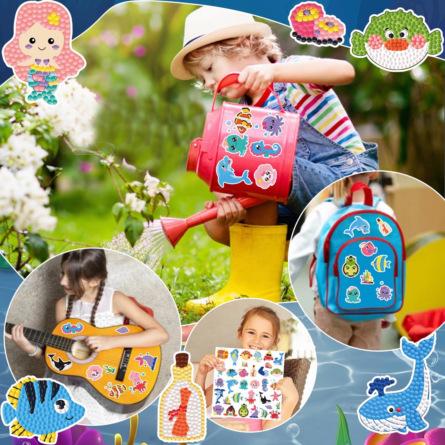 Labeol Diamond Art Kits for Kids & Beginners – Sea Theme by Numbers