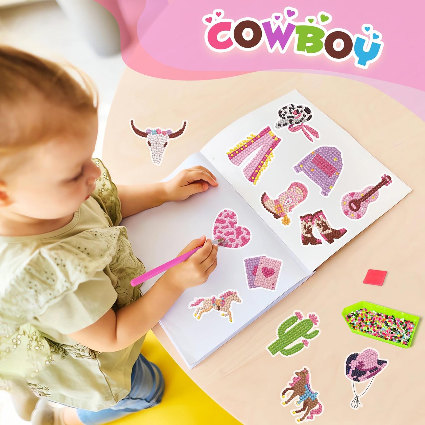 Labeol Diamond Art Kits for Kids & Beginners – Excavator Sticker by Numbers